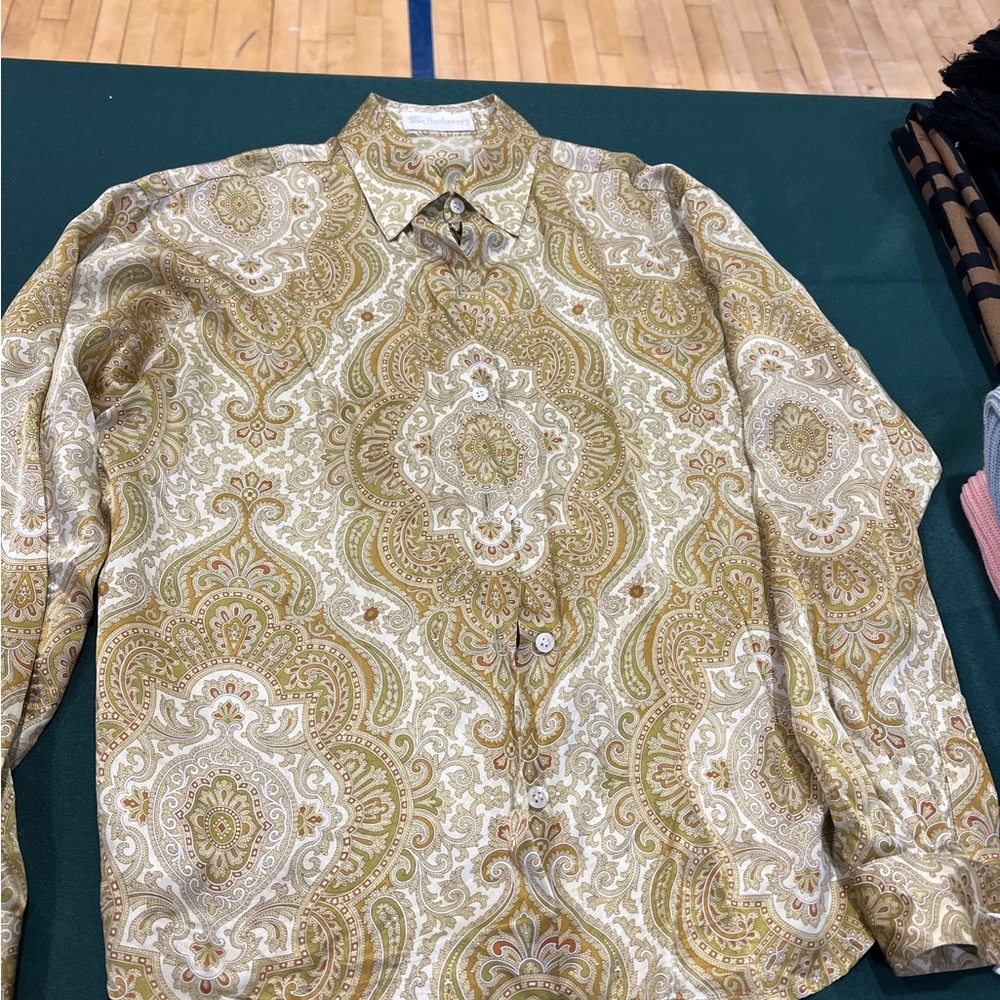 Paisley Shirt - Gold and Cream